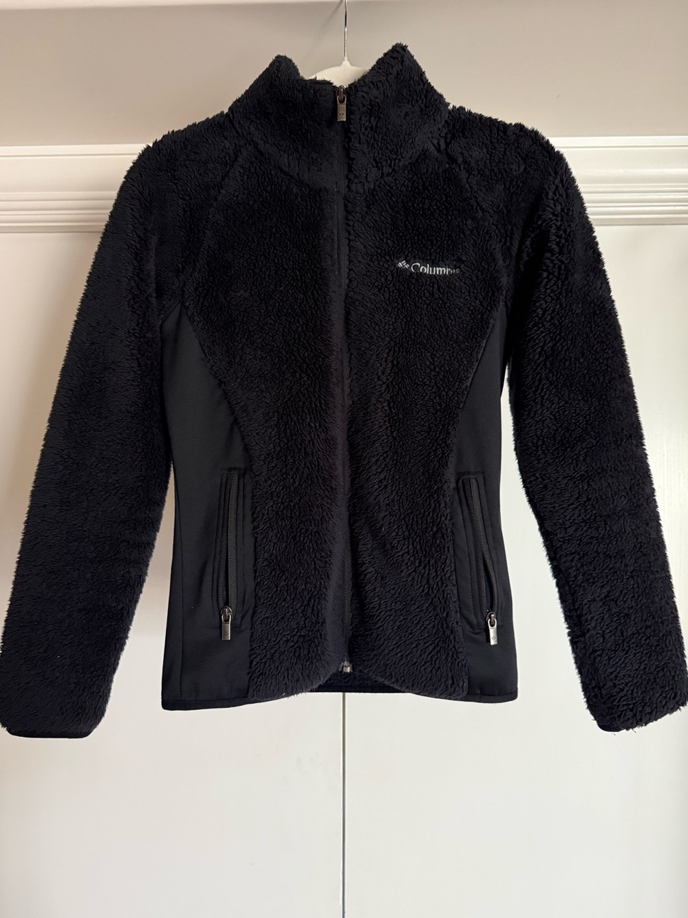 Columbia Black Teddy Fleece Jacket for Women - Soft Sherpa Zip Front